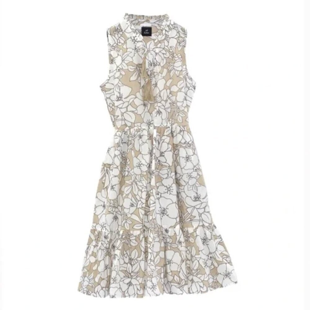 Echo New York Etched Floral Tiered Dress